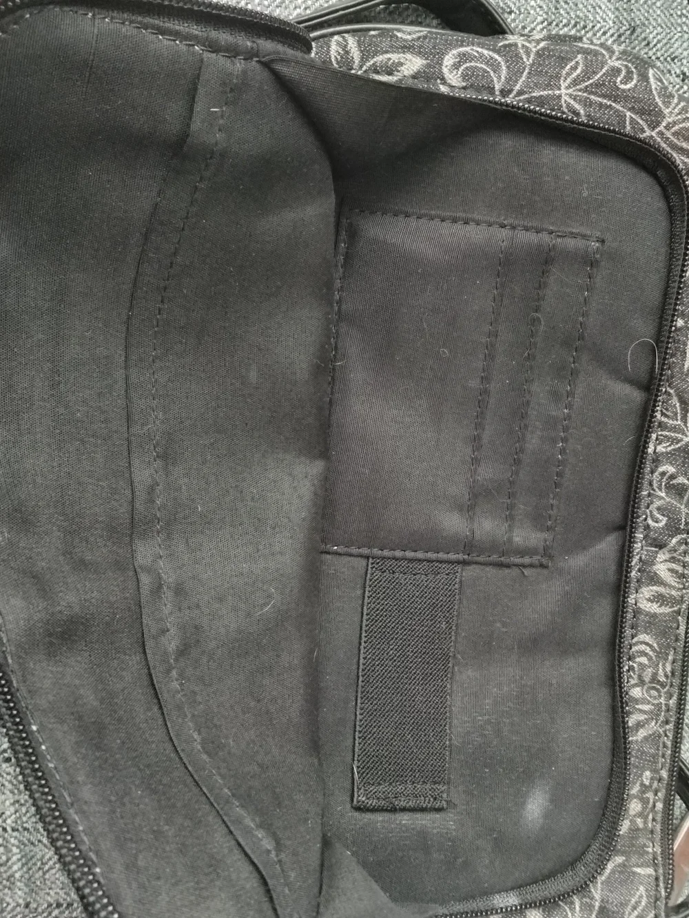 Relativity Black and Gray Floral Crossbody Bag